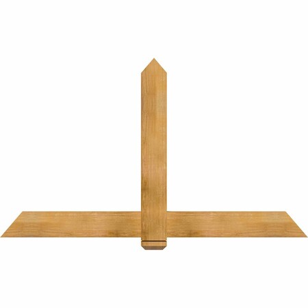 Ekena Millwork Eugene Rough Sawn Timber Gable Bracket, Western Red Cedar, 72"W x 42"H x 2"D x 6"F, 14/12 Pitch GBW072X42X0206EUG00RWR